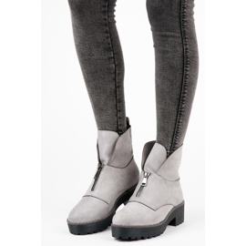 Vices Stövlar knäpps med dragkedja grå 1