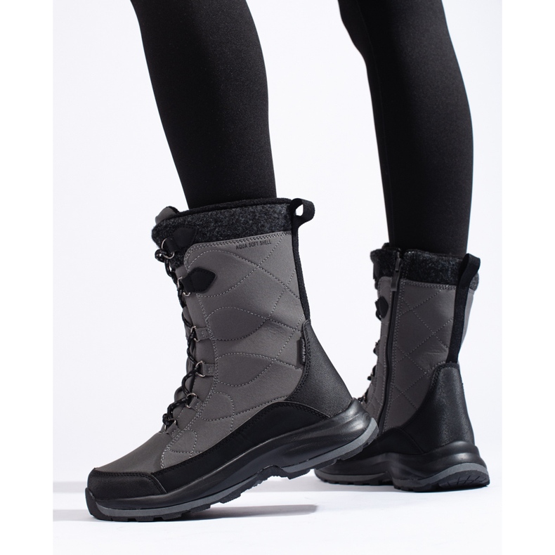 Vandringsskor med snörning för kvinnor DK vattentäta grå 2