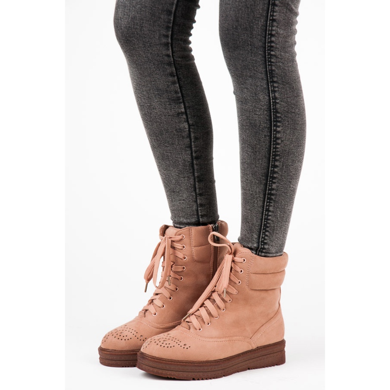 Vices Snörskor på plattformen rosa 1