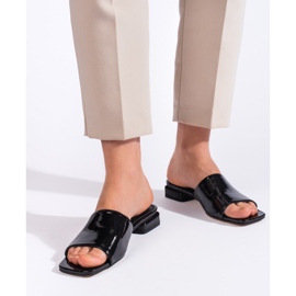 Goodin Klassiska svarta högklackade mulor för kvinnor 1