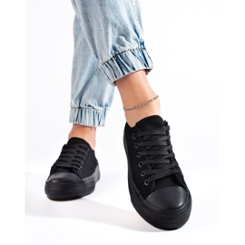 Svarta plattformssneakers för kvinnor 3