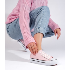 Rosa sneakers för kvinnor 1