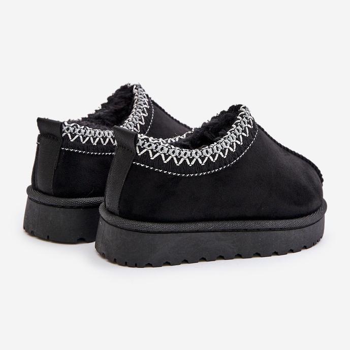 Barnsnöskor på plattform, varma med päls, svart Vilabria 2