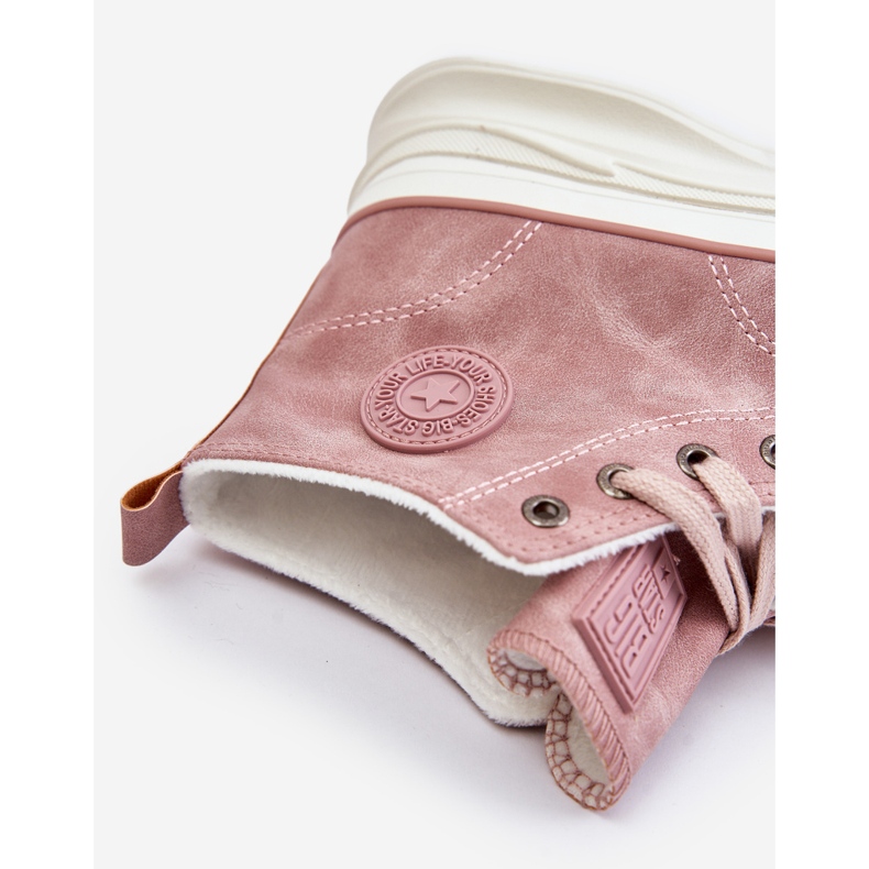 Isolerade sneakers för kvinnor på Big Star-plattformen OO274071 Rosa 1