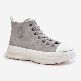 Isolerade sneakers för kvinnor på Big Star-plattformen OO274073 Grå 2