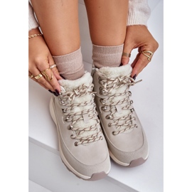 Lätt dragkedjestövlar dam Lee Cooper LCJ-24-03-3071 Ljusbeige 2