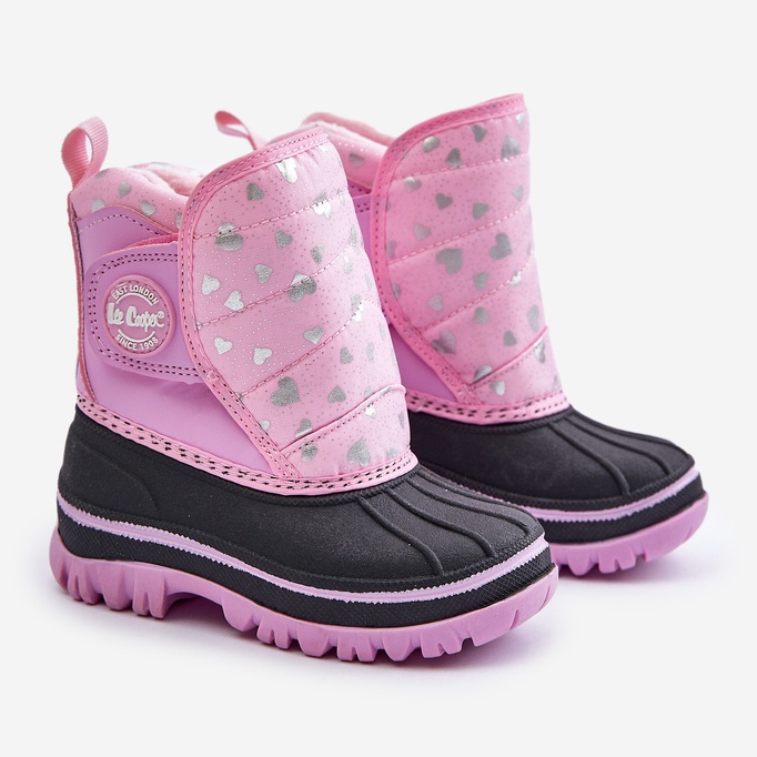 Snöskor med kardborreband för barn Lee Cooper LCJ-24-44-2863K Rosa 1