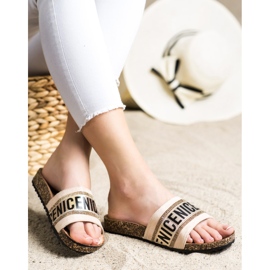 Modetofflor från Vinceza beige 2