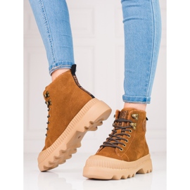 Damskor i äkta läder Big Star KK274520 brun 1