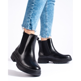 W. Potocki Potocki svarta Chelsea-stövlar för kvinnor 1