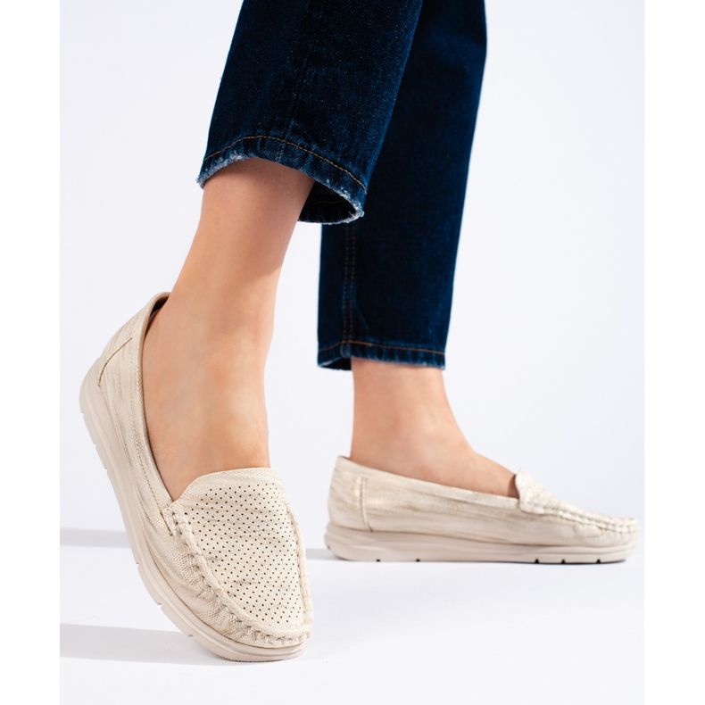 Beige loafers för damer 2