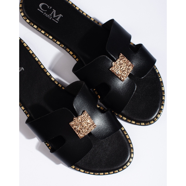 Svarta platta rutschbanor för kvinnor 1