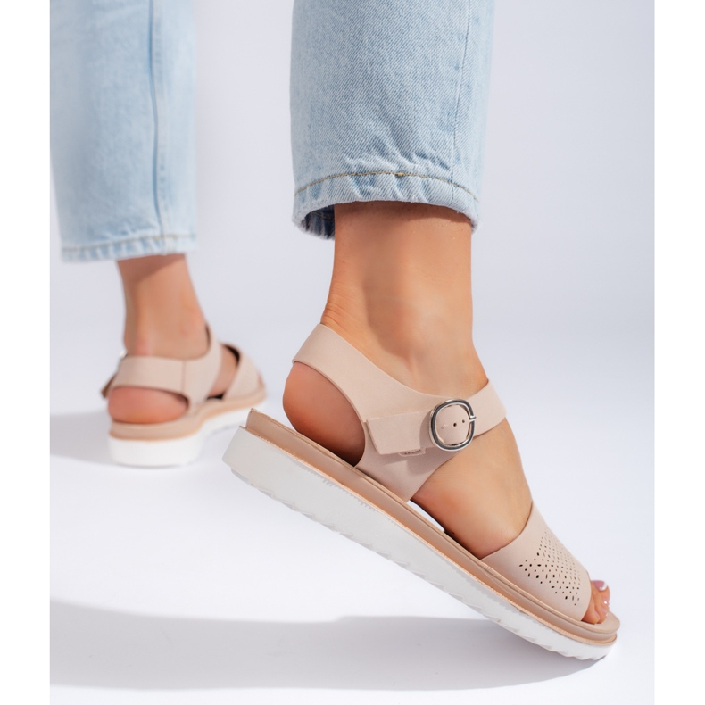 Ljusrosa platåsandaler från Sergio Leone 1