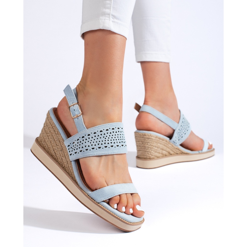 Blå sandaler för damer 2