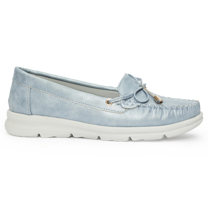 Seastar Blå bekväma mockasiner gjorda av ekologiskt läder 2