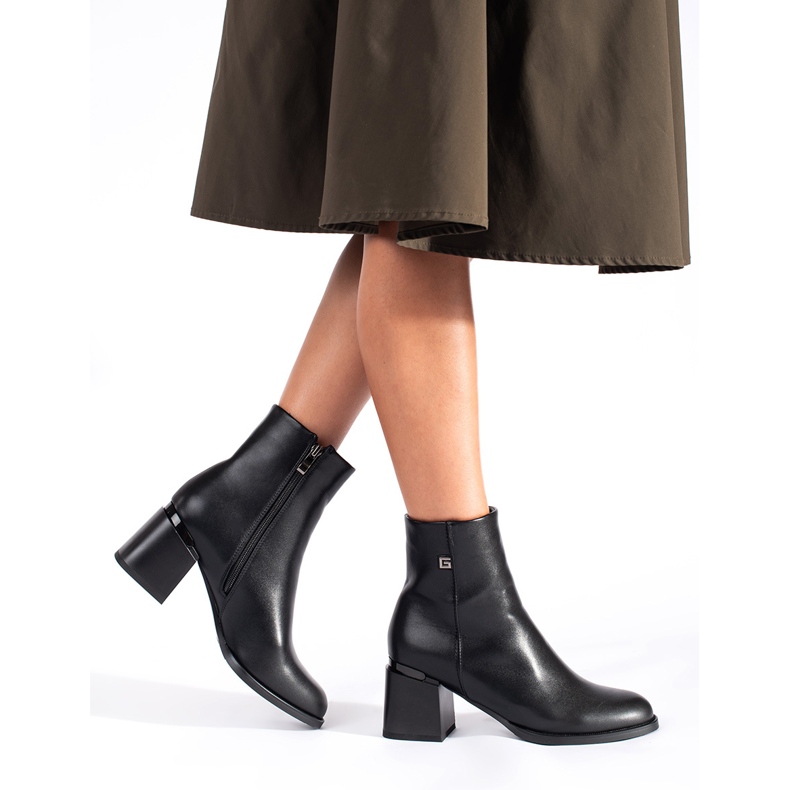 Goodin Klassiska svarta ankelstövlar för kvinnor 1