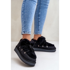 Snöskor med låg plattform med päls D.Franklin DFSH370011 Svart 2