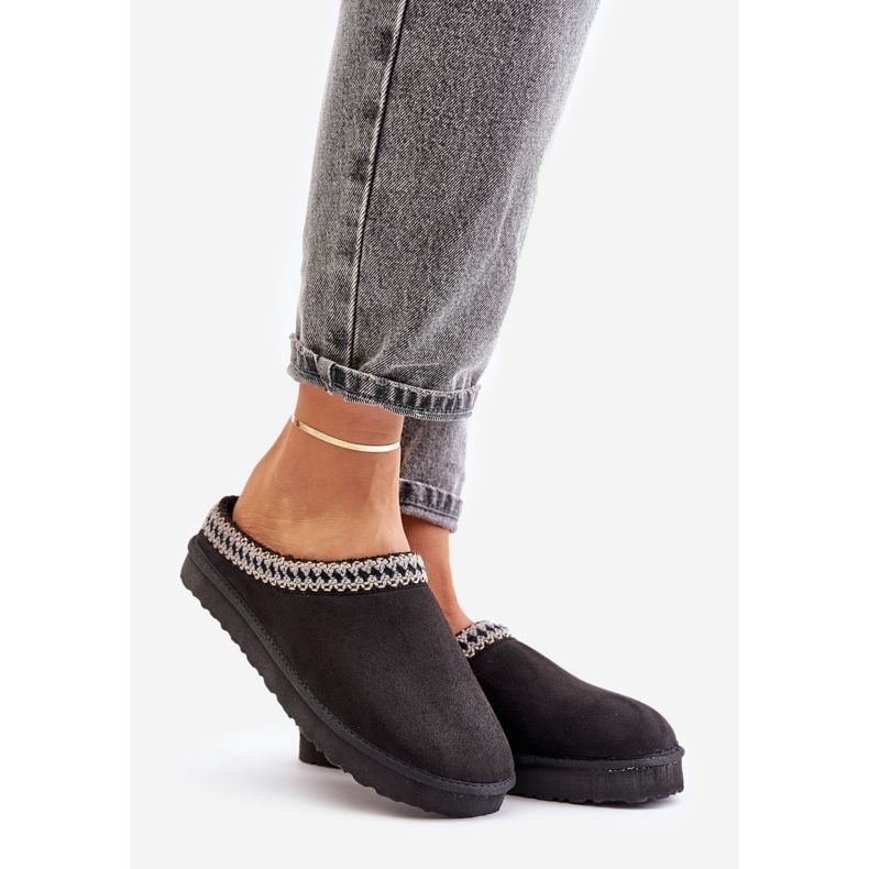 Bekväma hemmaskor Damtofflor med broderi Inblu FX000021 Svart 1