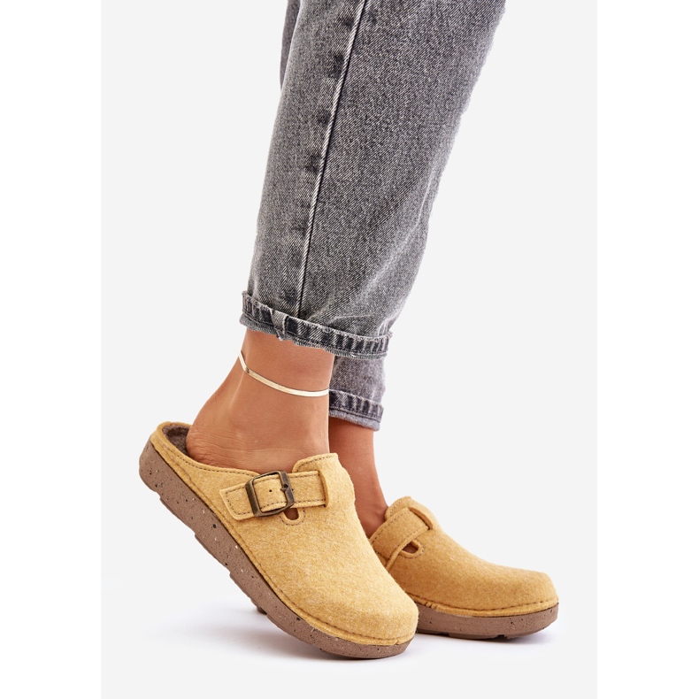 Bekväma damtofflor med spänne Inblu ED000019 Gul 1