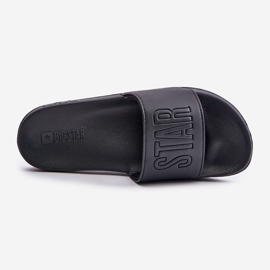 Lätt flip-flops för män med Big Star Logo OO174030 Svart 2