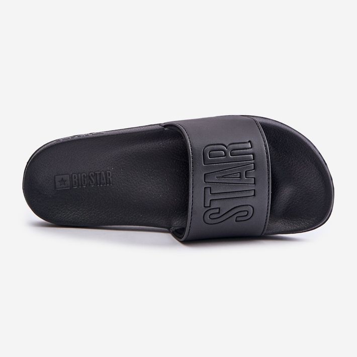Lätt flip-flops för män med Big Star Logo OO174030 Svart 2