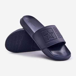 Big Star Lätt flip-flops för män med stor stjärnlogotyp OO174031 Marinblå 2