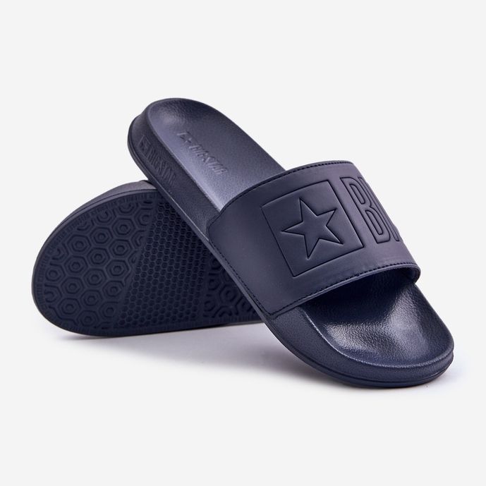 Big Star Lätt flip-flops för män med stor stjärnlogotyp OO174031 Marinblå 2