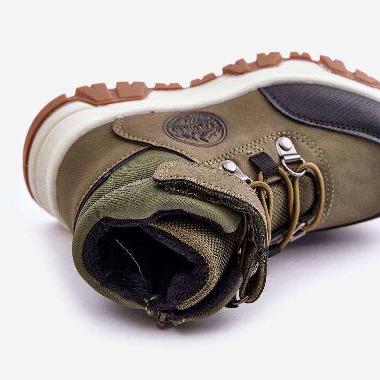 News Isolerade barns vintervandringskängor med dragkedja, mörkgrön Temisha 2