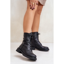 Dam Eco-läder isolerade arbetsstövlar Svart Ellittia 2