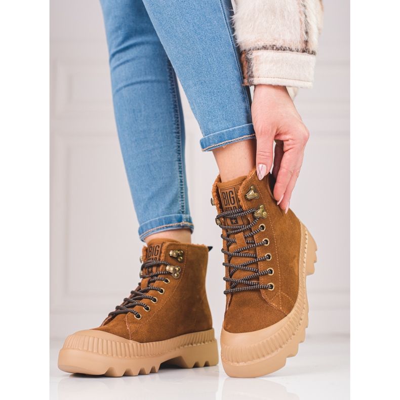 Damskor i äkta läder Big Star KK274520 brun 2