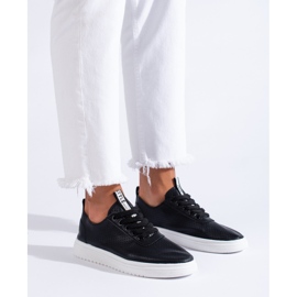 Svarta Shelovet genombrutna sportskor för kvinnor 1