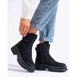 Shelovet svart mocka arbetskläder för kvinnor 1