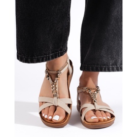 Beige sandaler för damer 1