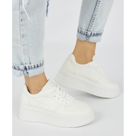 Vita plattformssportskor för kvinnor 1