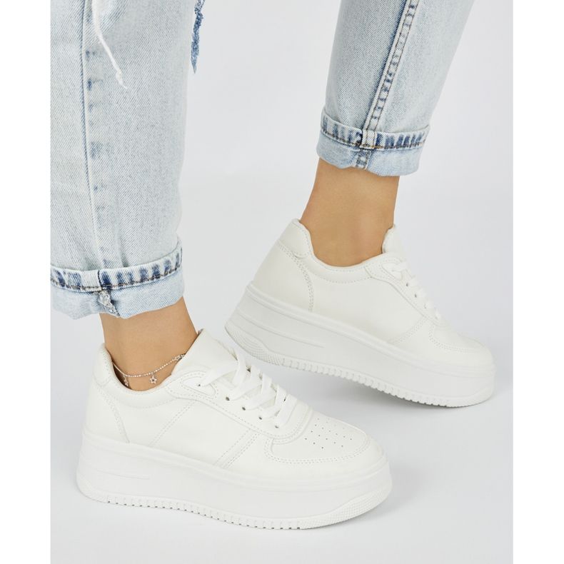 Vita plattformssportskor för kvinnor 1