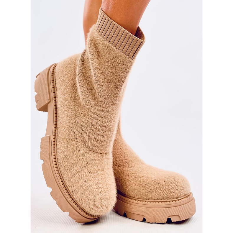 Roanna Khaki sockboots beige 2
