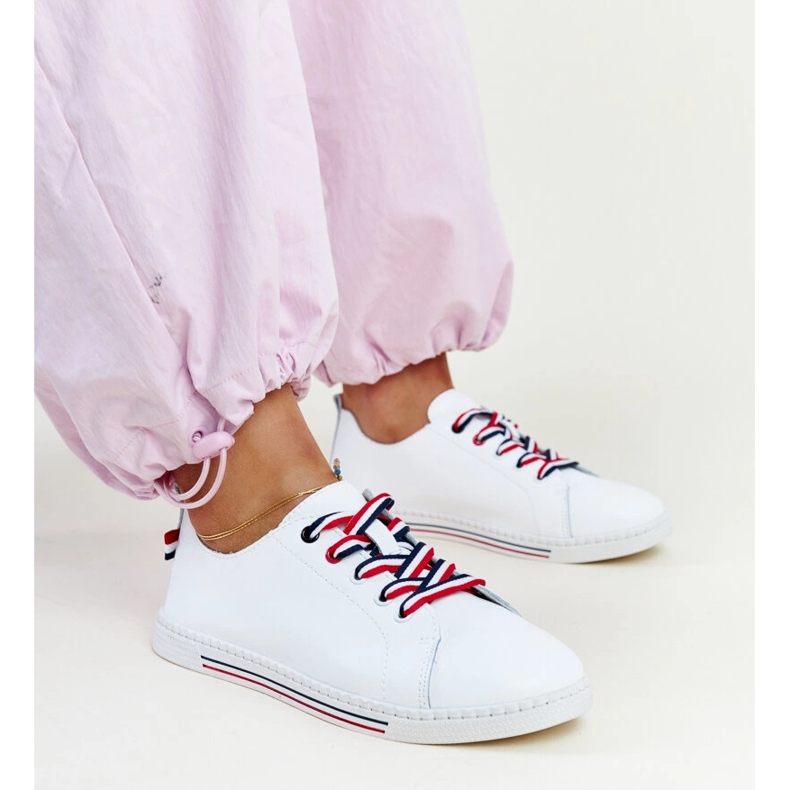 Vinceza vita läder sneakers 1