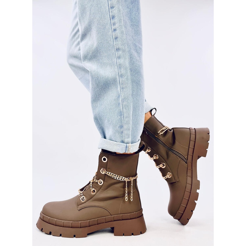 Snörstövlar från Lohan Khaki brun 2