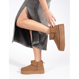 Seastar Beige isolerade snöstövlar för kvinnor med plattform 1