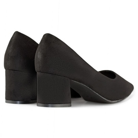 Lågklackade pumps i mocka, klassiska svarta högklackade pumps för kvinnor 1