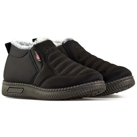 Låga, svarta, isolerade vinterstövlar, ankelstövlar för kvinnor 1