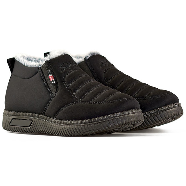 Låga, svarta, isolerade vinterstövlar, ankelstövlar för kvinnor 1