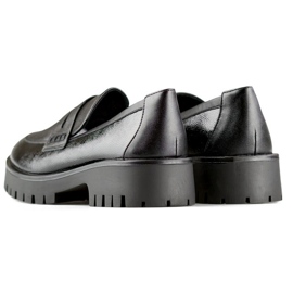 Svarta dam loafers med tjock sula, svarta dam loafers 1