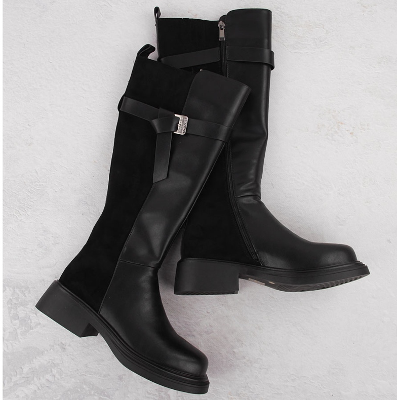 Filippo DKZ6404 damstövlar i svart läder 1