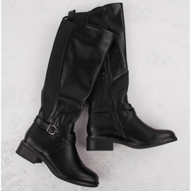 Damstövlar med elastiskt gummi, isolerade, svarta eVento 7496 1