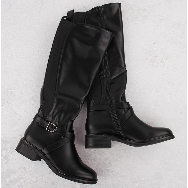 Damstövlar med elastiskt gummi, isolerade, svarta eVento 7496 1