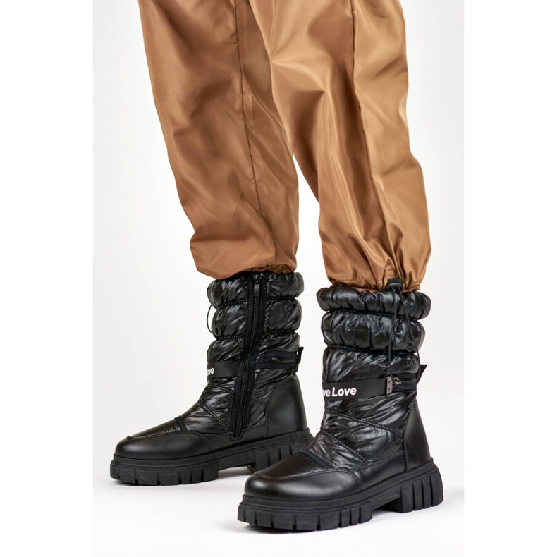 Snöskor för kvinnor med tjock sula, svart OH-29B 1