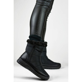 Damisolerade snöstövlar med päls, svart 22T10B 1