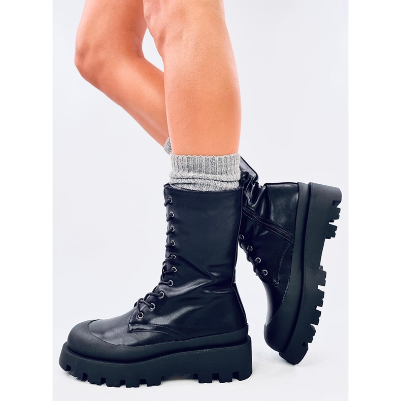 Knight Black snörstövlar svart 2