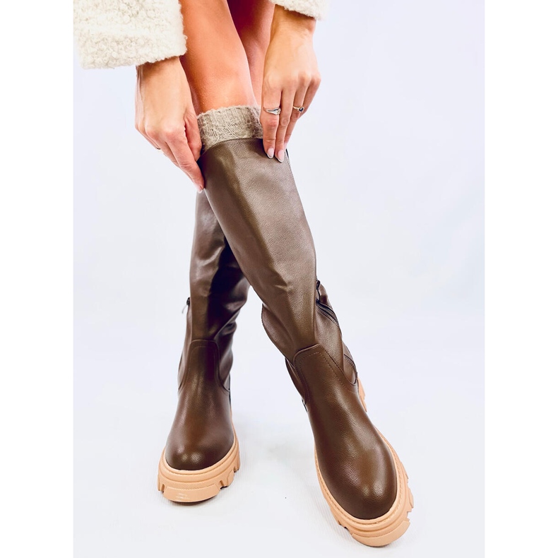 Hewes Army Green chunky boots grön 1